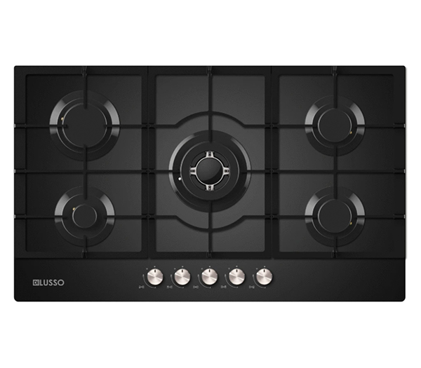 GAS COOKTOP - 900MM BLACK GLASS